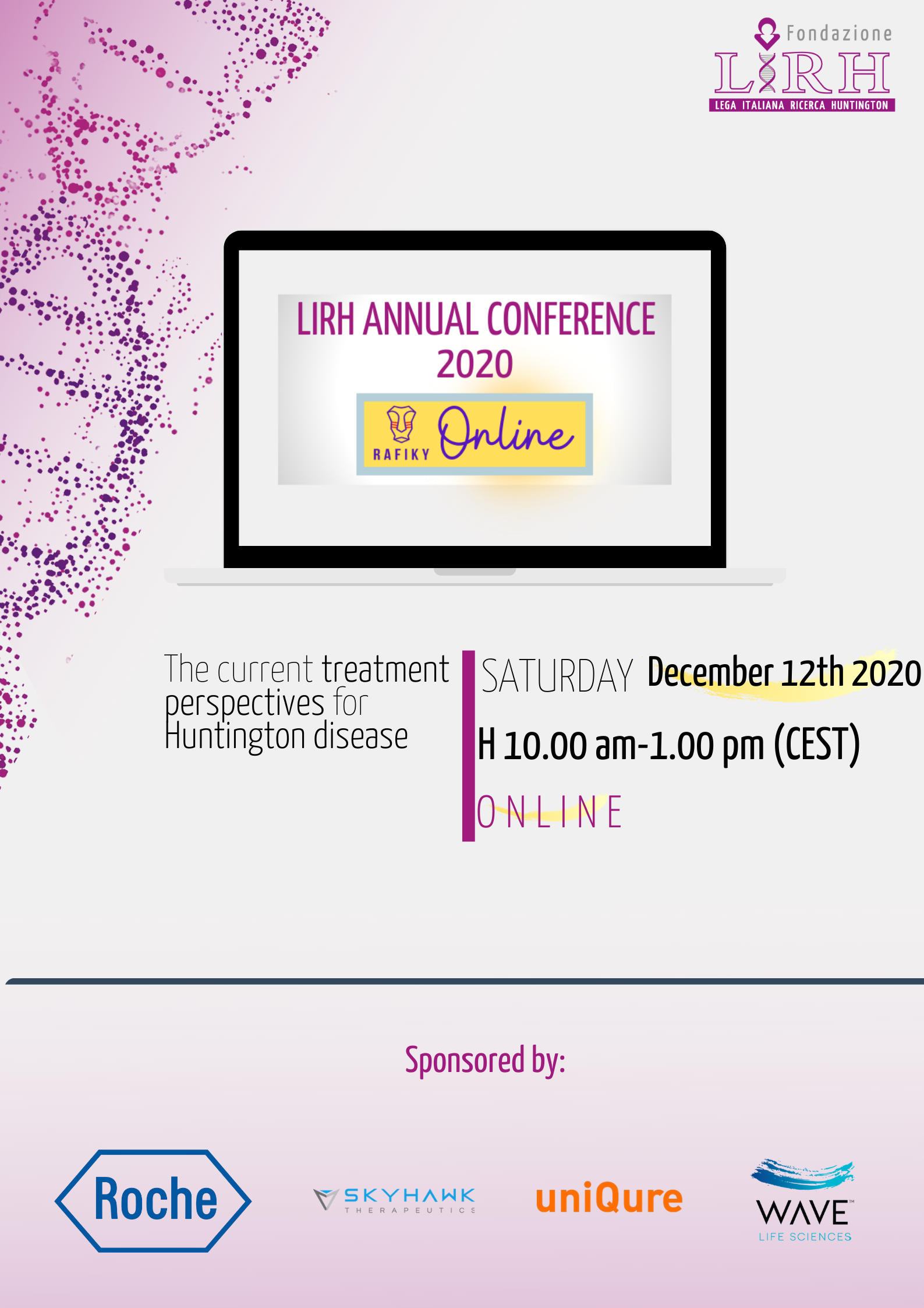 Convegno Annuale LIRH 2020- Le attuali prospettive di cura per la malattia di Huntington