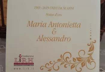 Bigliettino nozze d'oro